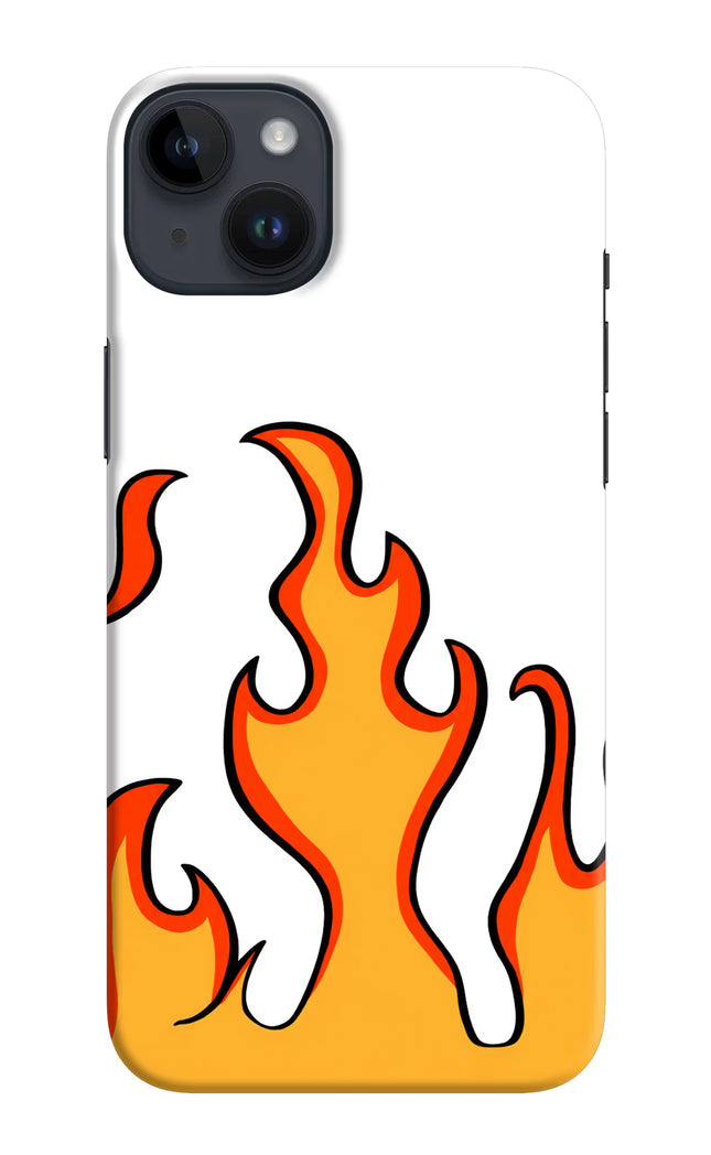 Fired Up – White iPhone 14 Plus Hard Case Back Cover by Casekaro