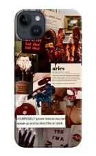 Zodiac Aries iPhone 14 Plus Hard Case Back Cover by Casekaro