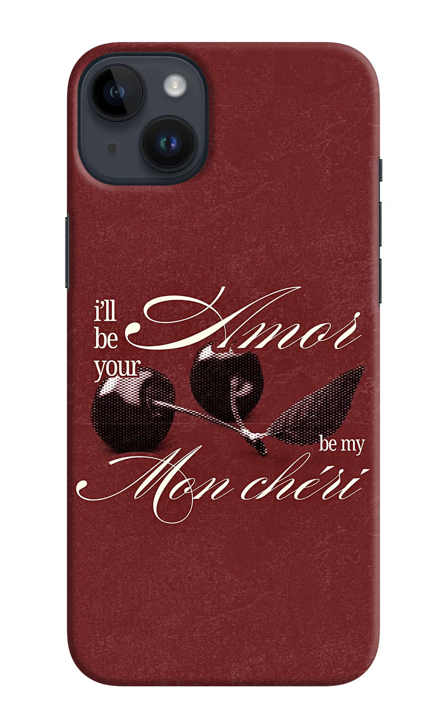 Velvet Cherry iPhone 14 Plus Back Cover, Hard case