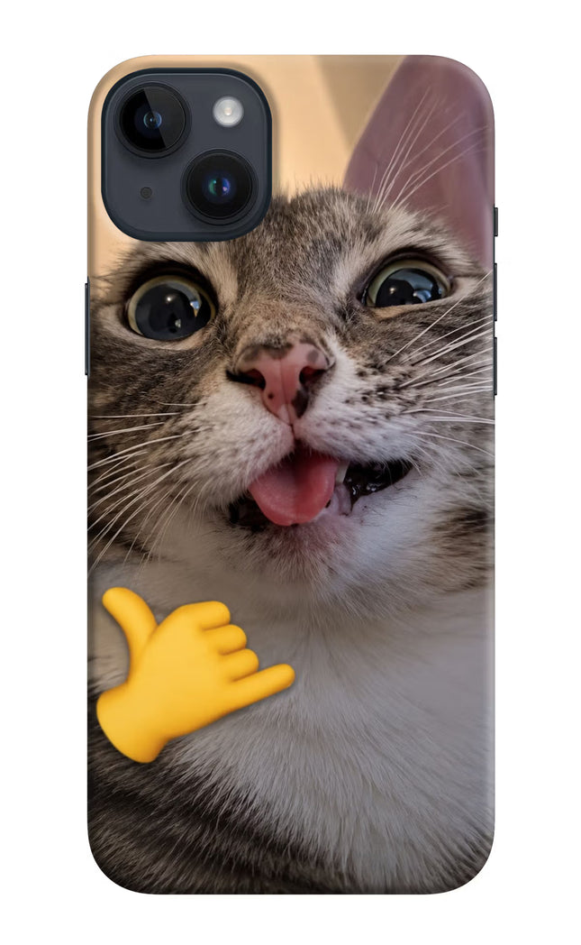 Silly Cat Call iPhone 14 Plus Hard Case Back Cover by Casekaro