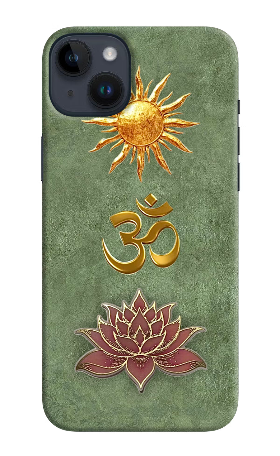 Om & Lotus iPhone 14 Plus Back Cover, Hard case