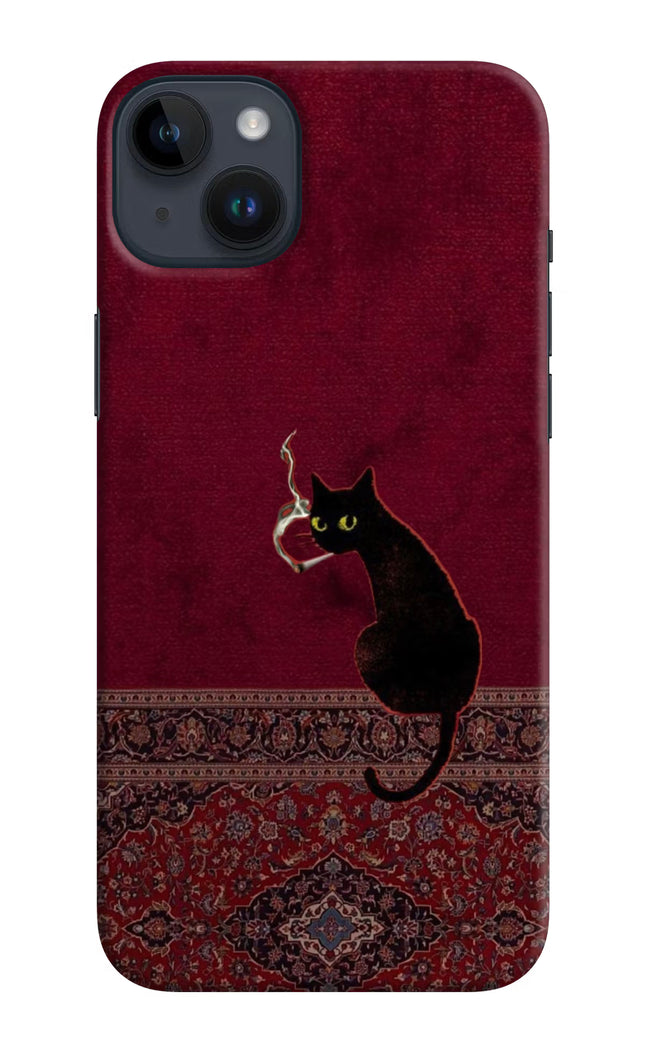 Midnight Cat iPhone 14 Plus Hard Case Back Cover by Casekaro