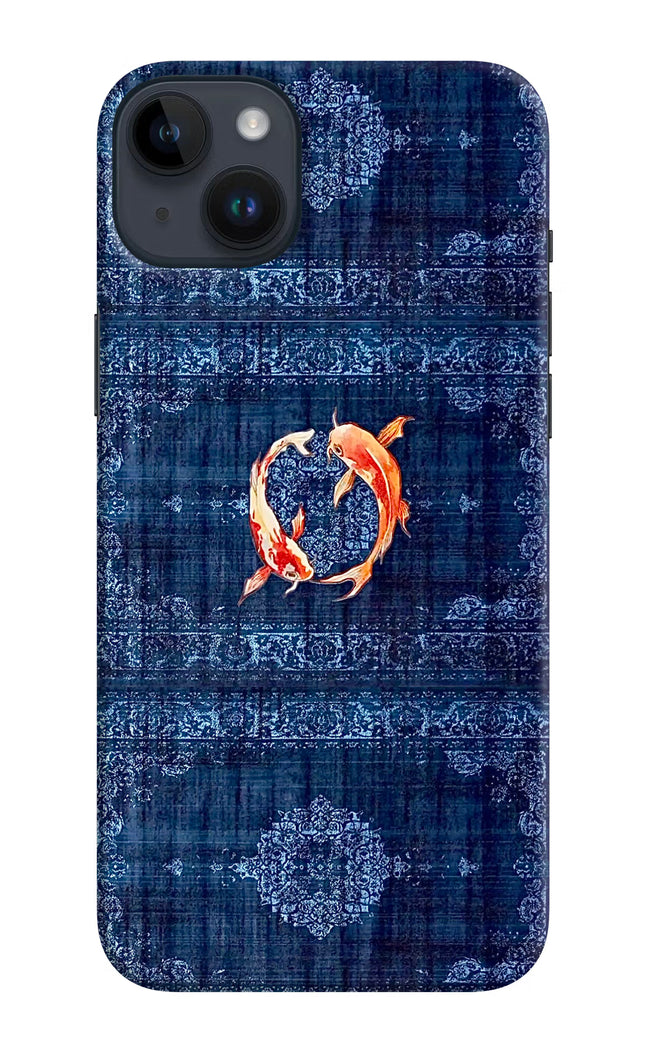 Koi Blue iPhone 14 Plus Hard Case Back Cover by Casekaro