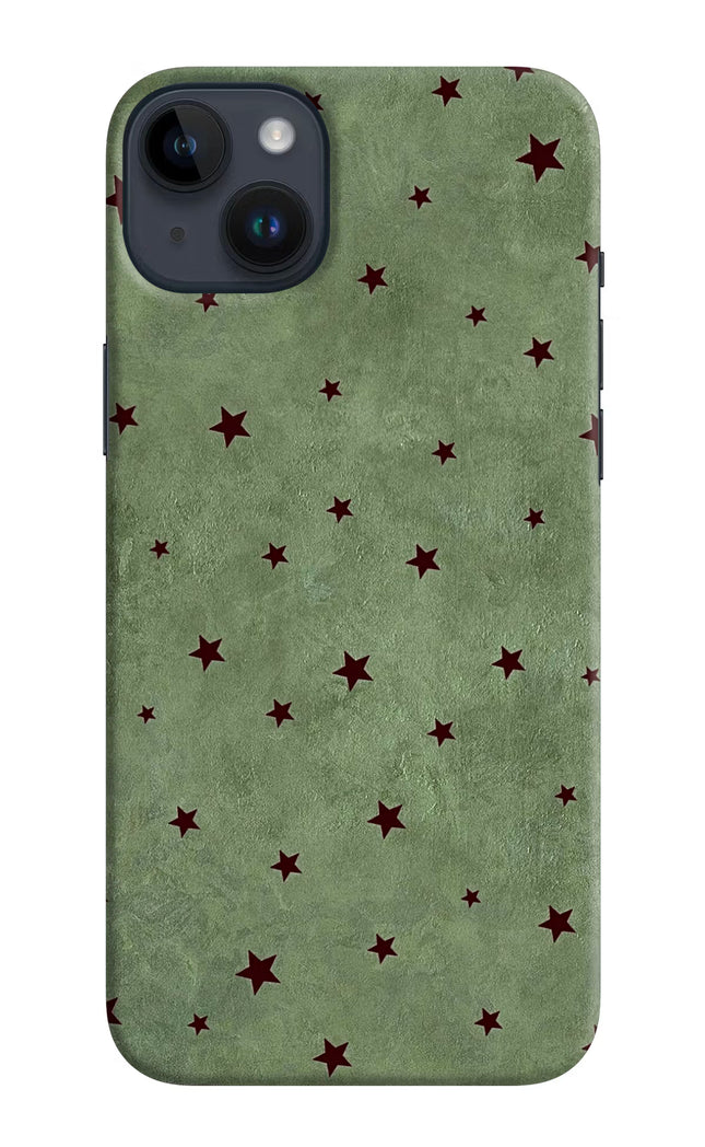 Green Stars iPhone 14 Plus Hard Case Back Cover by Casekaro
