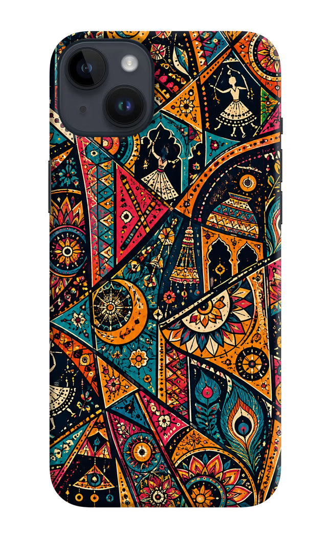 Folk Print iPhone 14 Plus Hard Case Back Cover by Casekaro