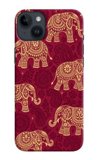 Maroon Elephant iPhone 14 Plus Hard Case Back Cover by Casekaro