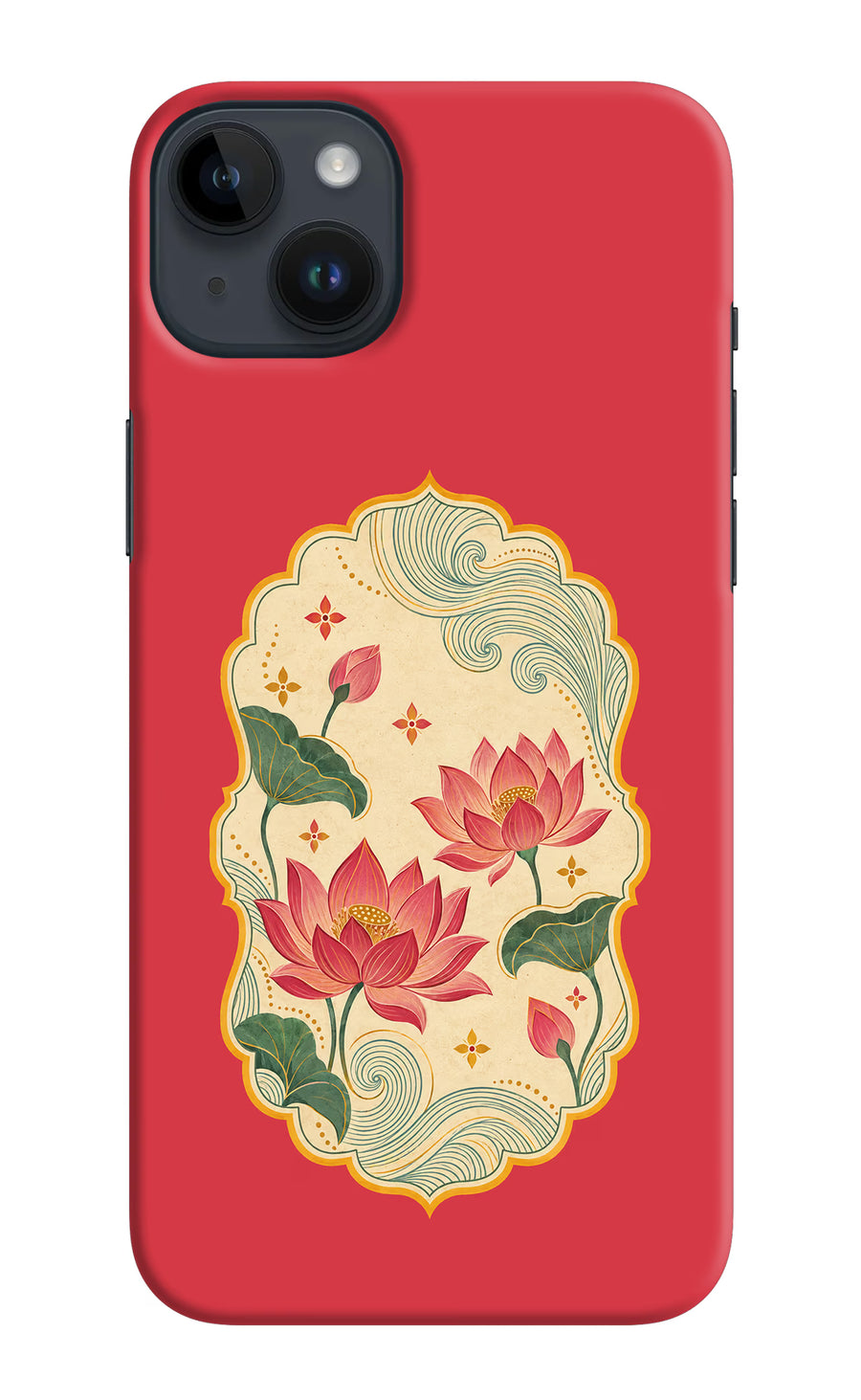 Pink Lotus iPhone 14 Plus Back Cover, Hard case