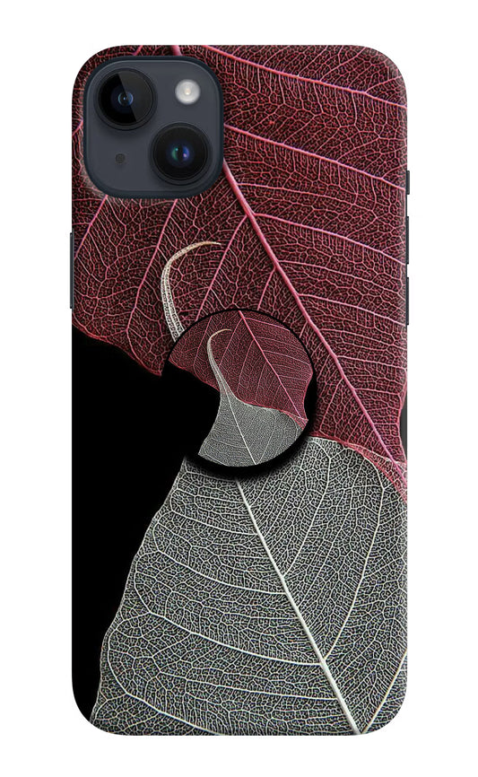 Leaf Pattern iPhone 14 Plus Pop Case by Casekaro