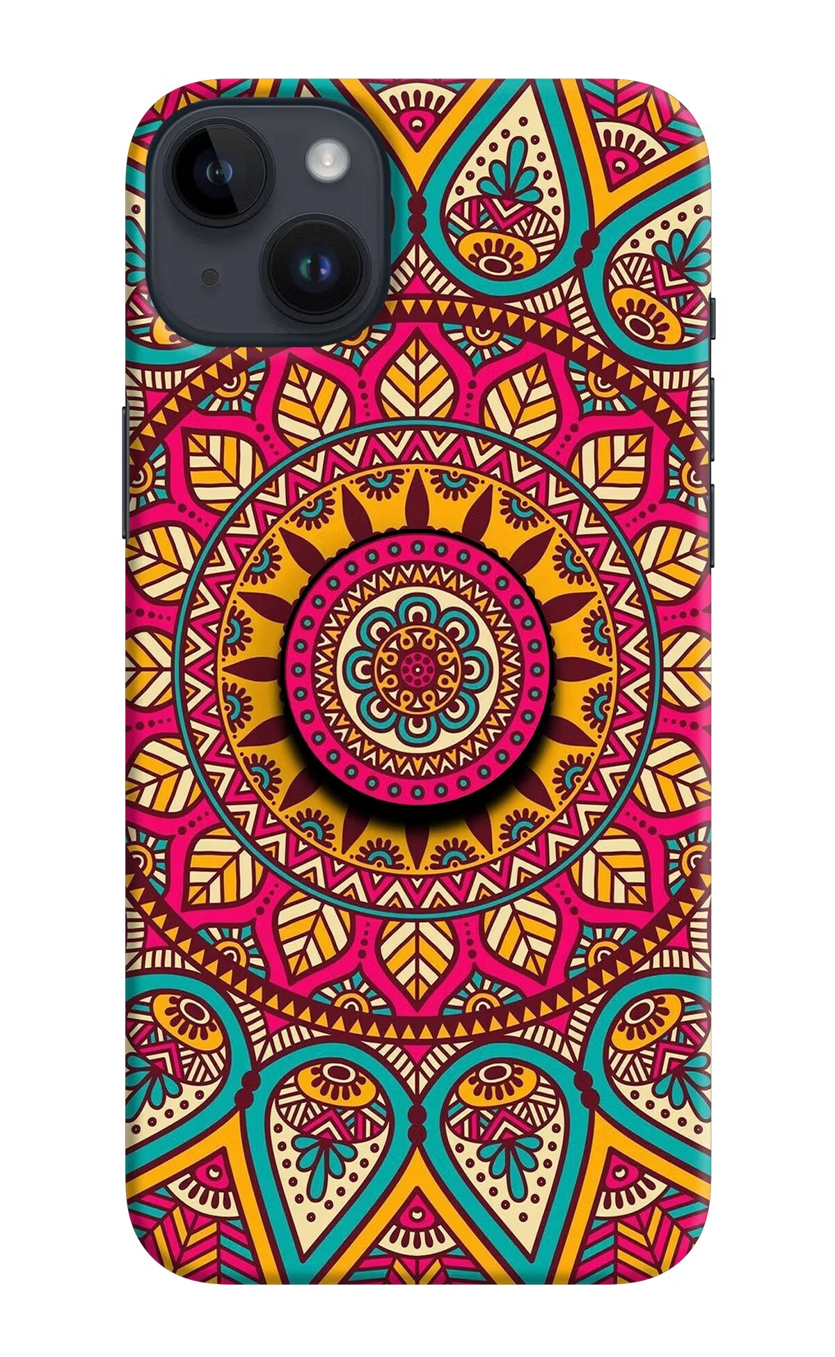 Mandala iPhone 14 Plus Pop Case by Casekaro