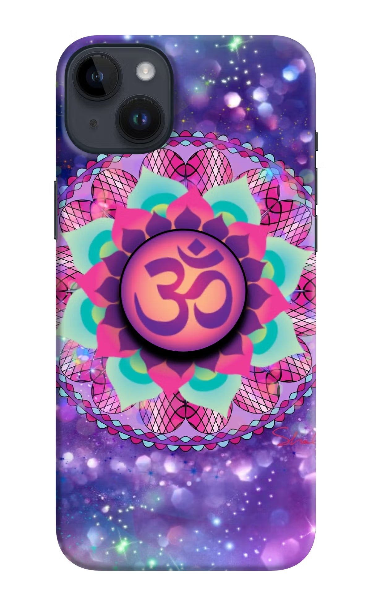 Om Purple iPhone 14 Plus Pop Case by Casekaro