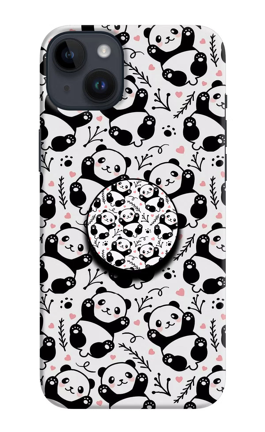 Cute Panda iPhone 14 Plus Pop Case, Hard case