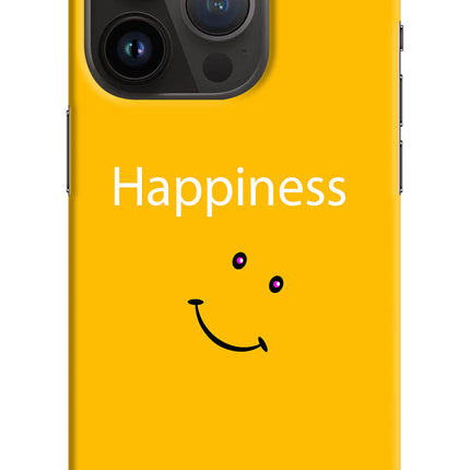 Happiness With Smiley iPhone 14 Pro Hard Case Back Cover by Casekaro