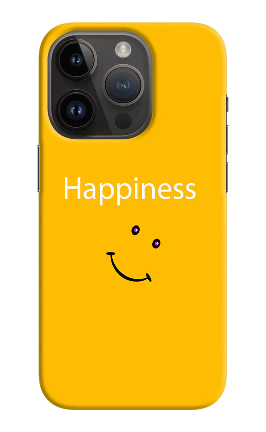 Happiness With Smiley iPhone 14 Pro Hard Case Back Cover by Casekaro