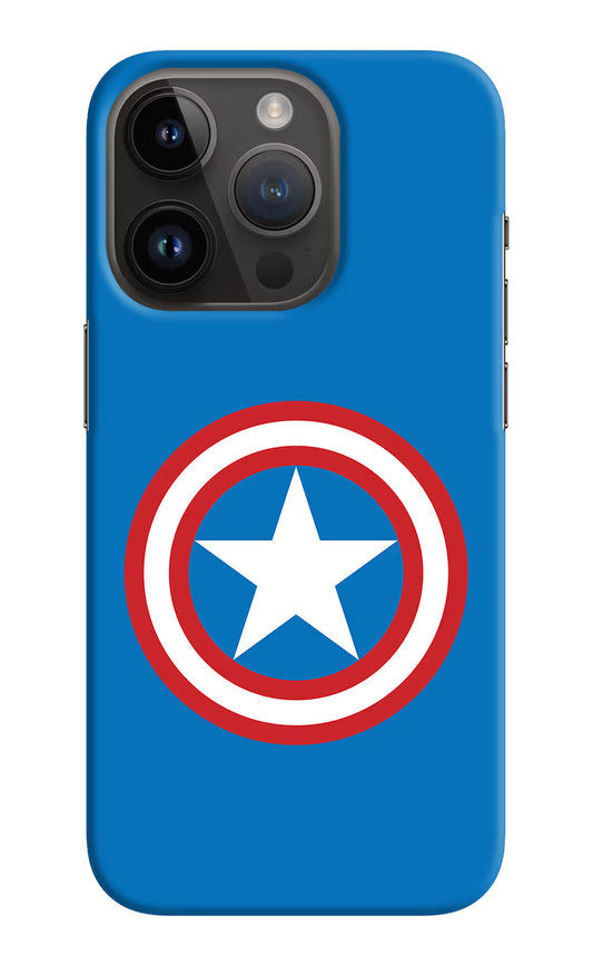 Captain America Logo iPhone 14 Pro Hard Case Back Cover by Casekaro