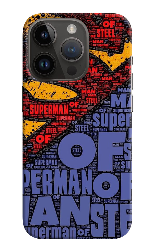 Superman iPhone 14 Pro Hard Case Back Cover by Casekaro