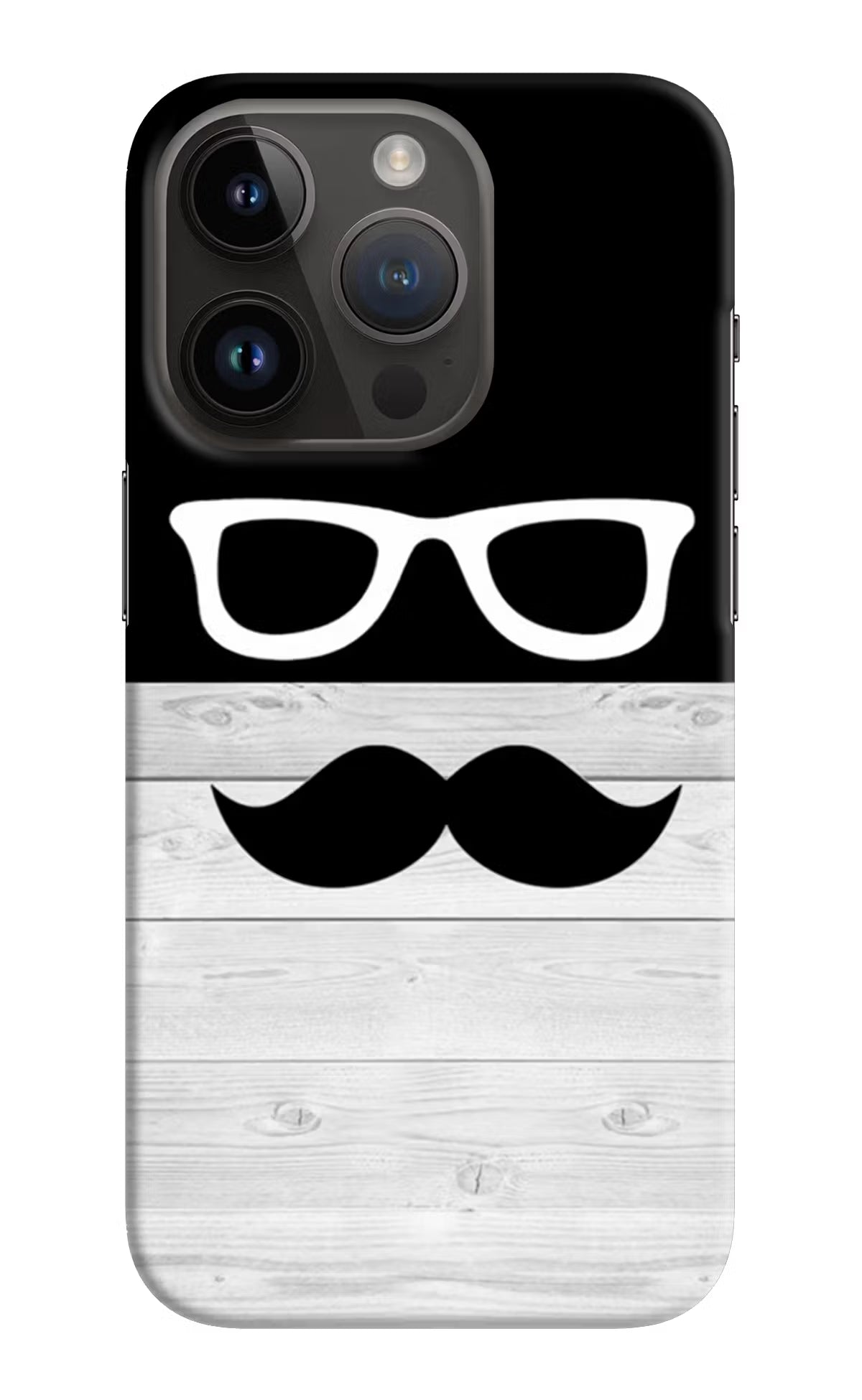 Mustache iPhone 14 Pro Hard Case Back Cover by Casekaro