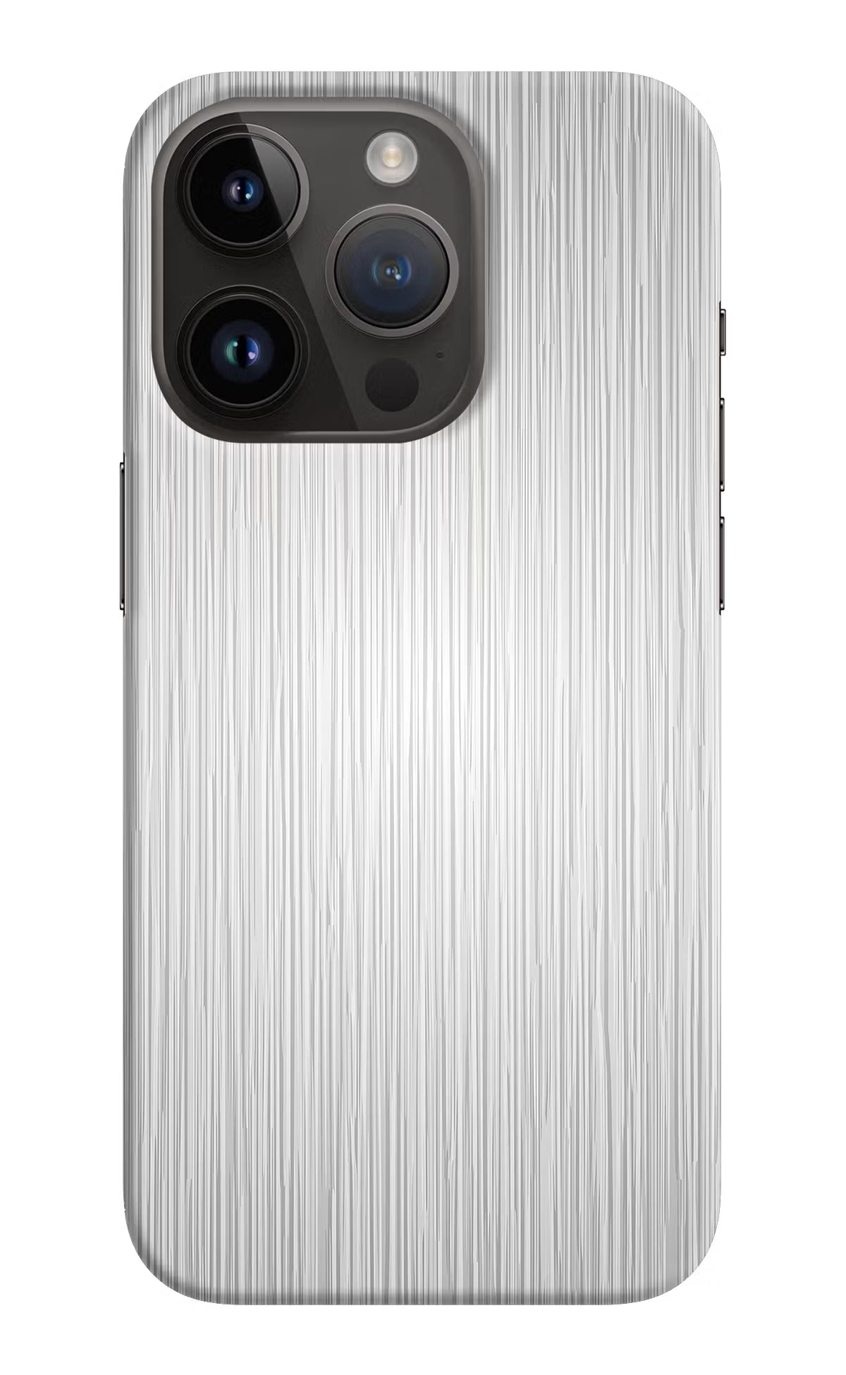 Wooden Grey Texture iPhone 14 Pro Hard Case Back Cover by Casekaro