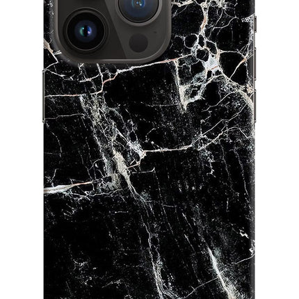 Black Marble Texture iPhone 14 Pro Hard Case Back Cover by Casekaro