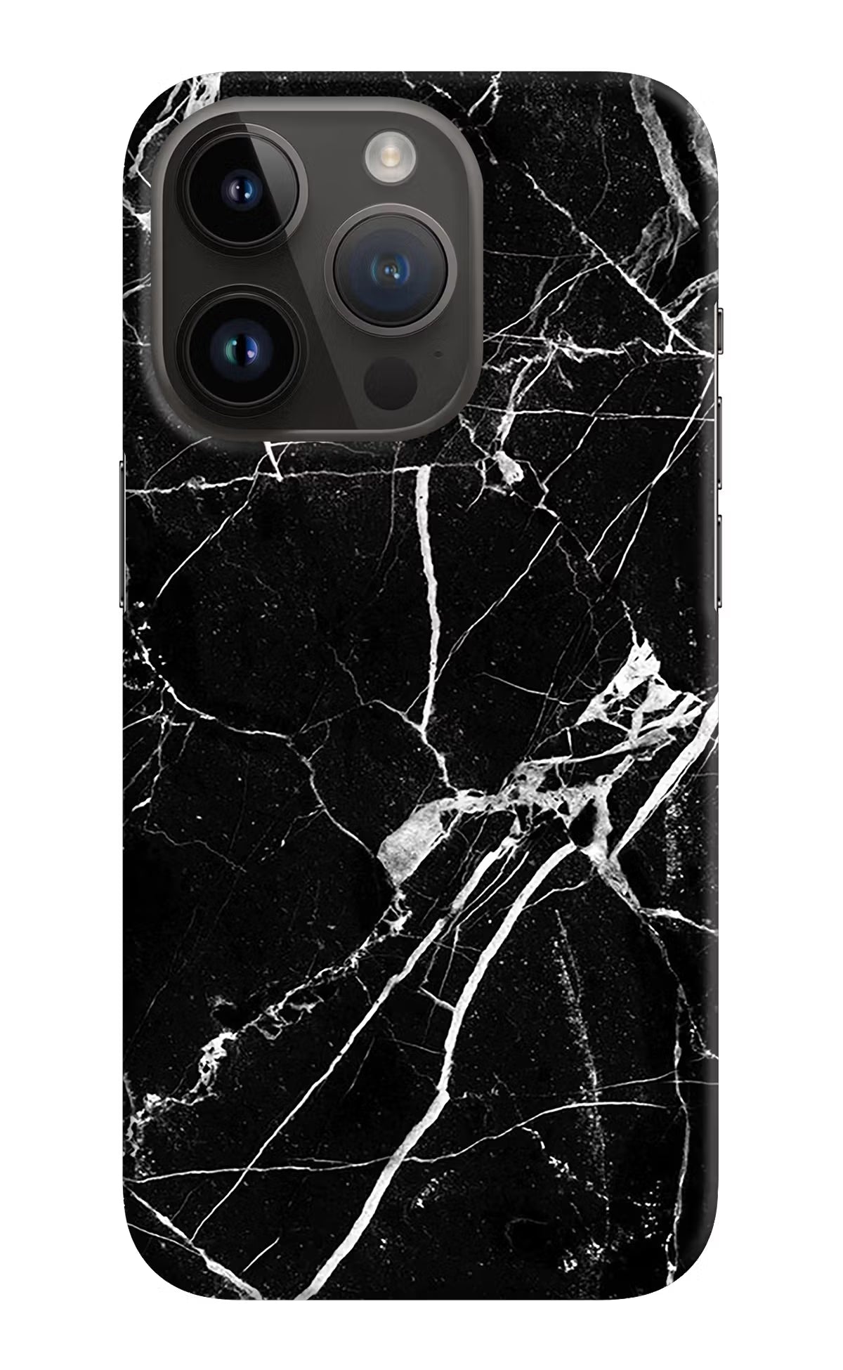 Black Marble Pattern iPhone 14 Pro Hard Case Back Cover by Casekaro