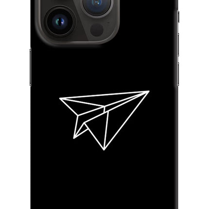 Paper Plane White iPhone 14 Pro Hard Case Back Cover by Casekaro