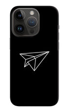 Paper Plane White iPhone 14 Pro Hard Case Back Cover by Casekaro