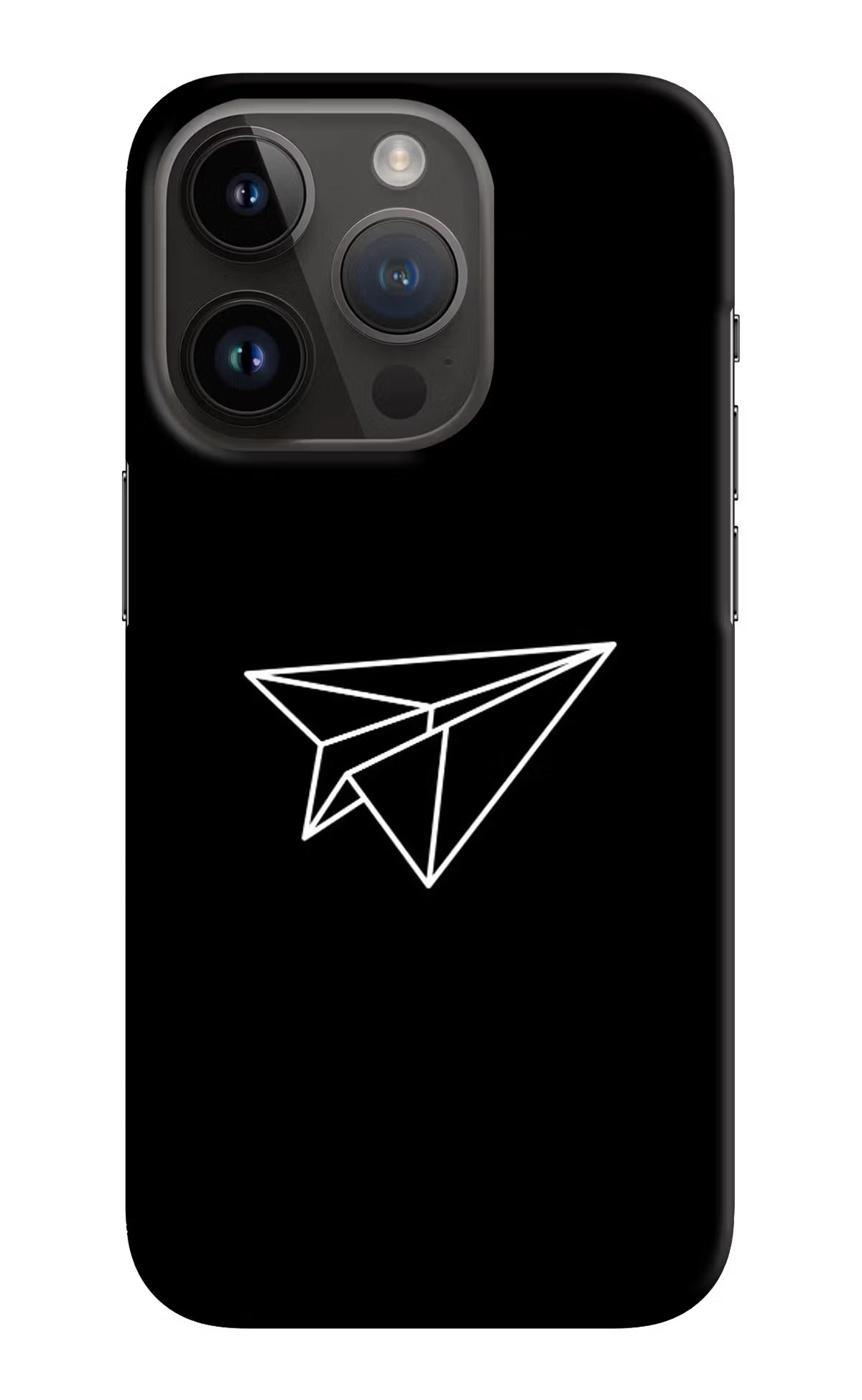 Paper Plane White iPhone 14 Pro Hard Case Back Cover by Casekaro