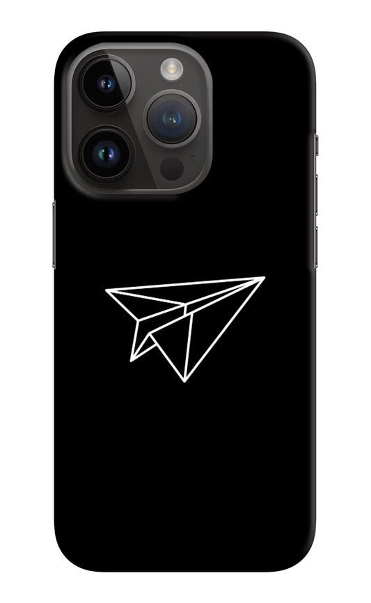 Paper Plane White iPhone 14 Pro Hard Case Back Cover by Casekaro