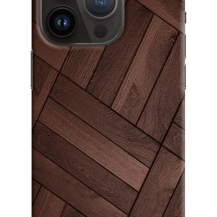Wooden Texture Design iPhone 14 Pro Hard Case Back Cover by Casekaro