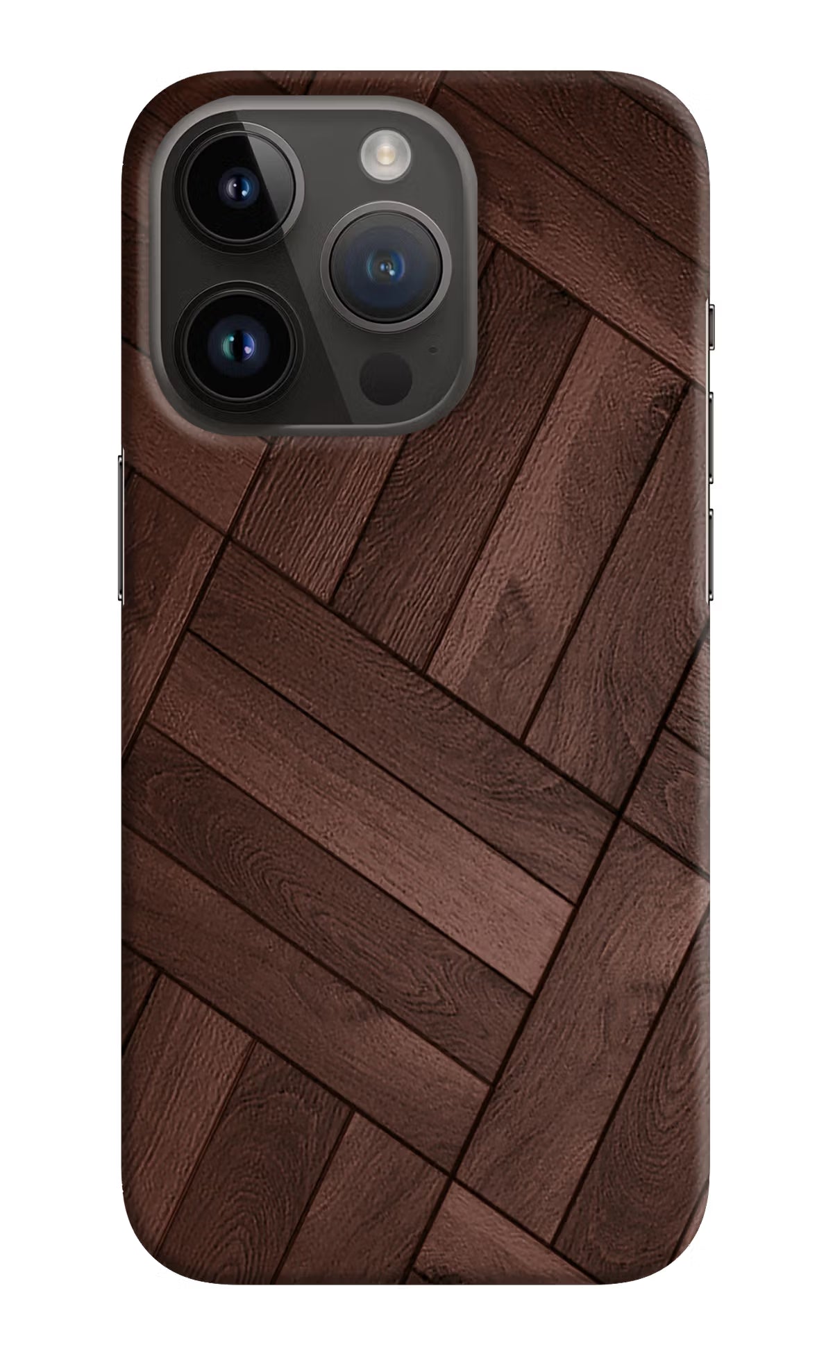 Wooden Texture Design iPhone 14 Pro Hard Case Back Cover by Casekaro