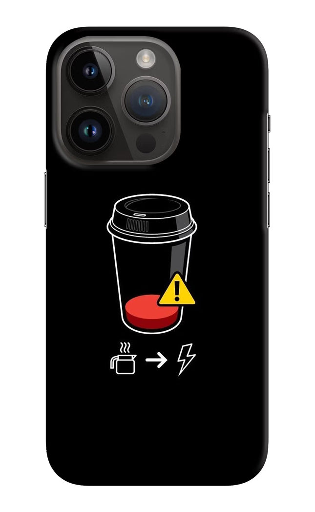 Coffee iPhone 14 Pro Hard Case Back Cover by Casekaro