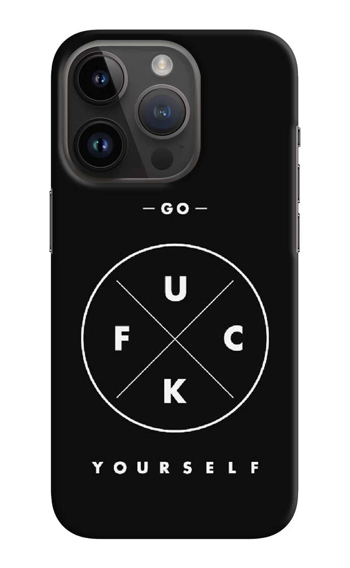 Go Fuck Yourself iPhone 14 Pro Hard Case Back Cover by Casekaro