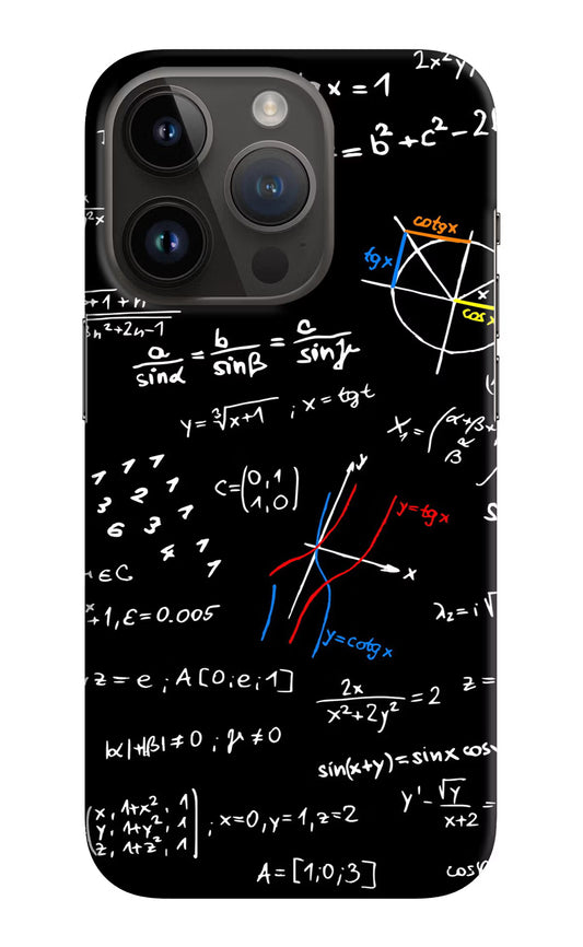 Mathematics Formula iPhone 14 Pro Hard Case Back Cover by Casekaro