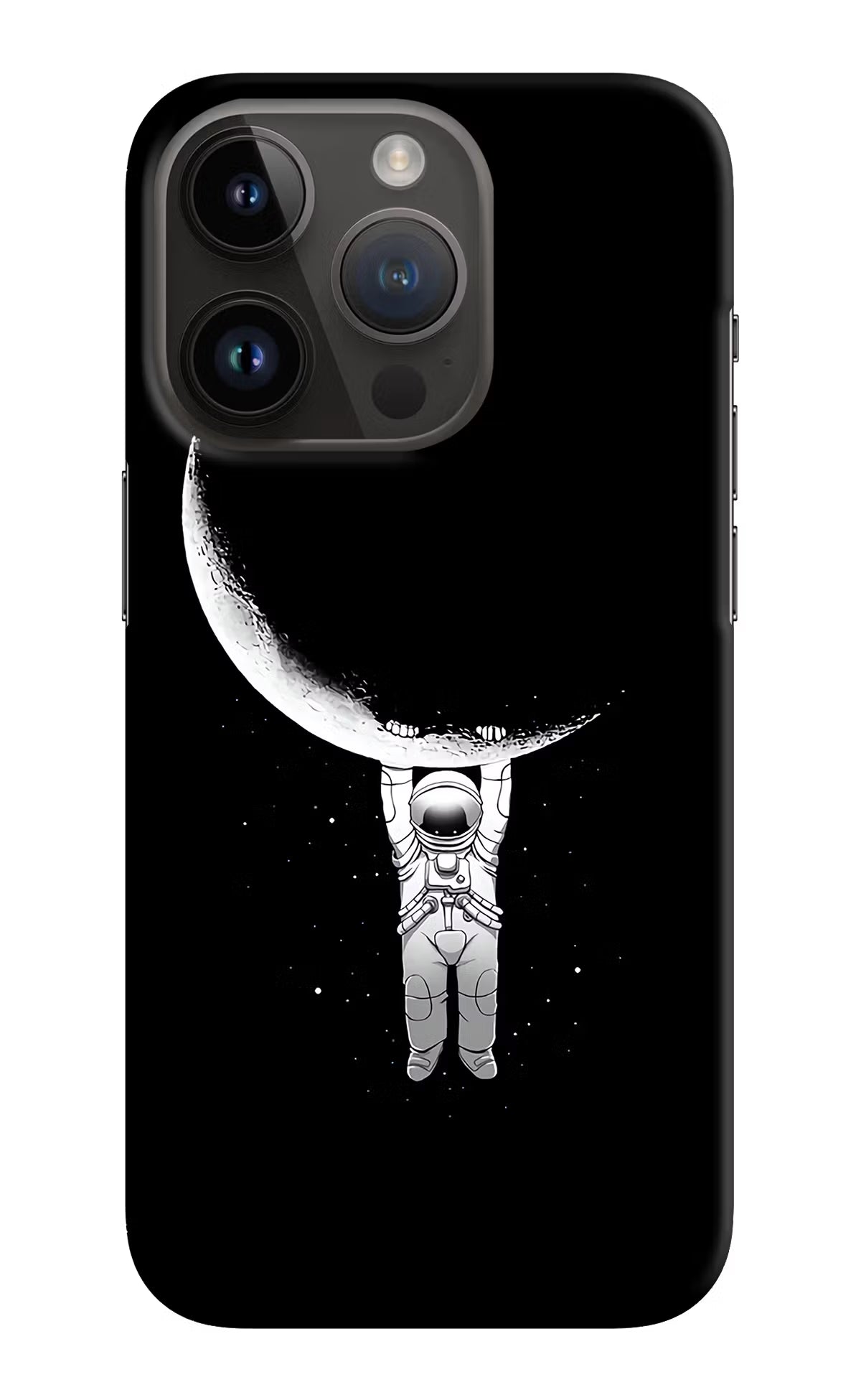 Moon Space iPhone 14 Pro Hard Case Back Cover by Casekaro