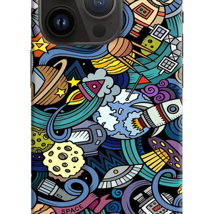 Space Abstract iPhone 14 Pro Hard Case Back Cover by Casekaro