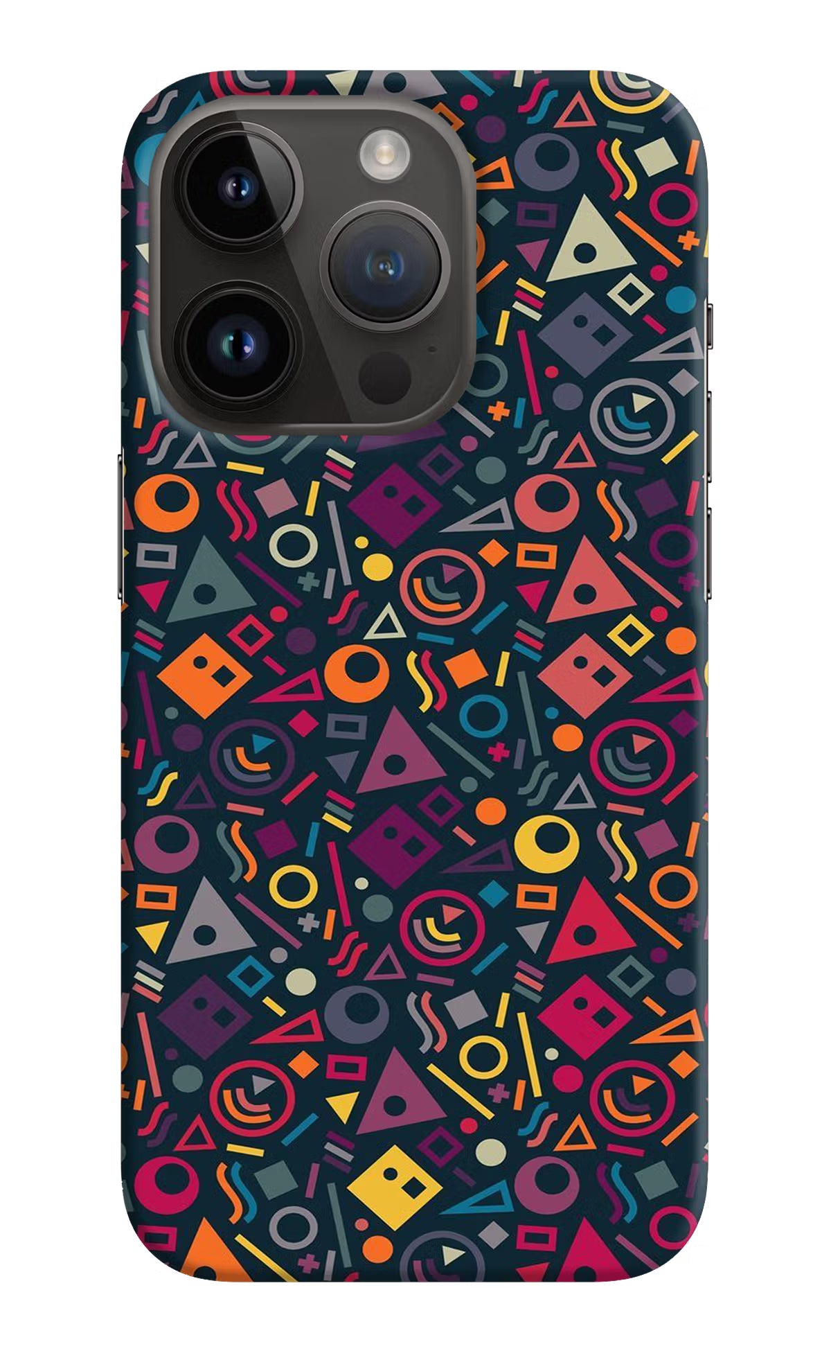 Geometric Abstract iPhone 14 Pro Hard Case Back Cover by Casekaro
