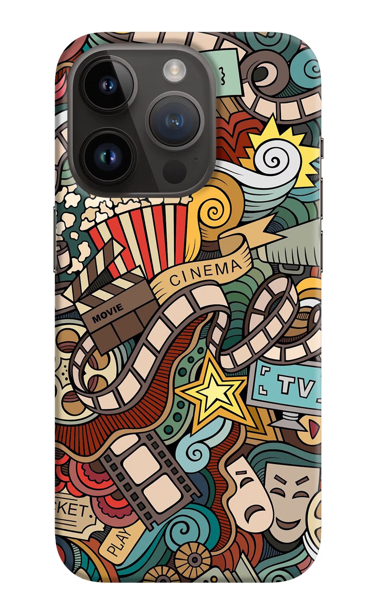 Cinema Abstract iPhone 14 Pro Hard Case Back Cover by Casekaro