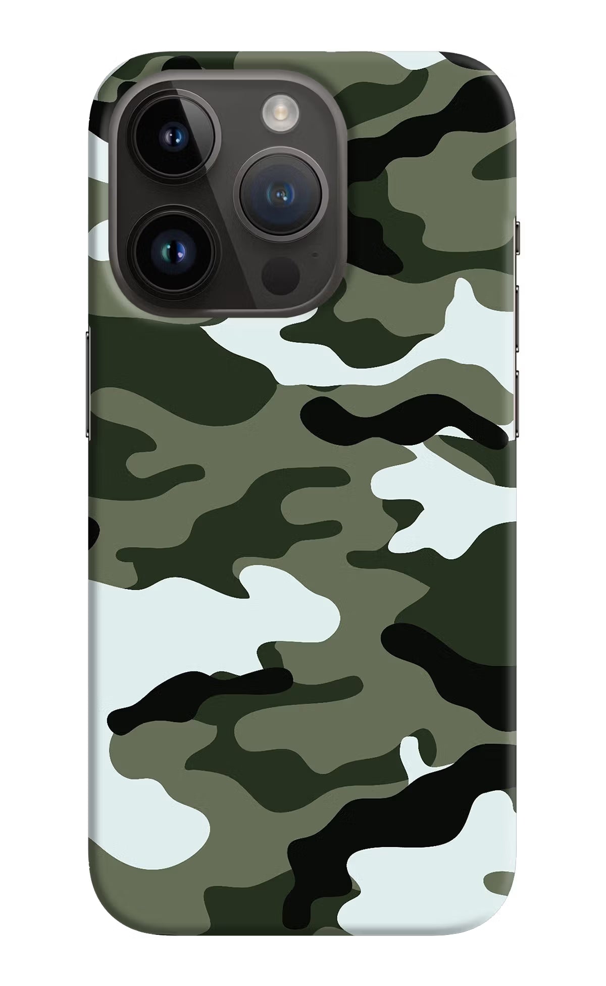 Camouflage iPhone 14 Pro Hard Case Back Cover by Casekaro