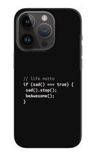 Life Motto Code iPhone 14 Pro Hard Case Back Cover by Casekaro