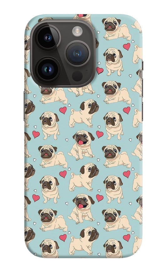 Pug Dog iPhone 14 Pro Hard Case Back Cover by Casekaro