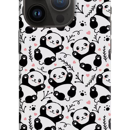 Cute Panda iPhone 14 Pro Hard Case Back Cover by Casekaro