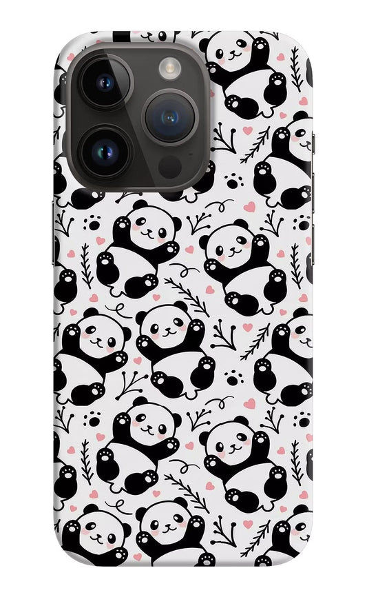 Cute Panda iPhone 14 Pro Hard Case Back Cover by Casekaro