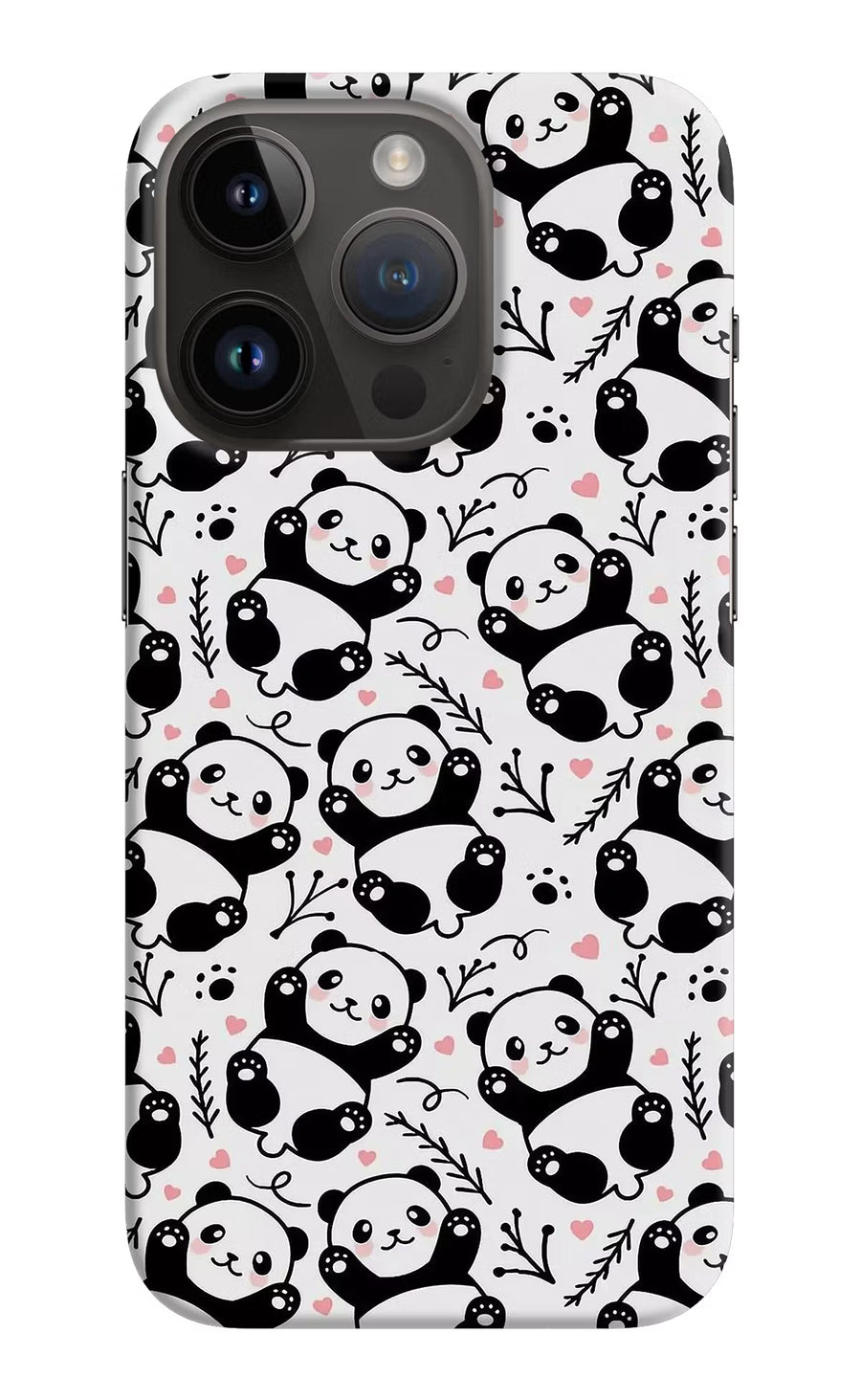 Cute Panda iPhone 14 Pro Back Cover, Hard case