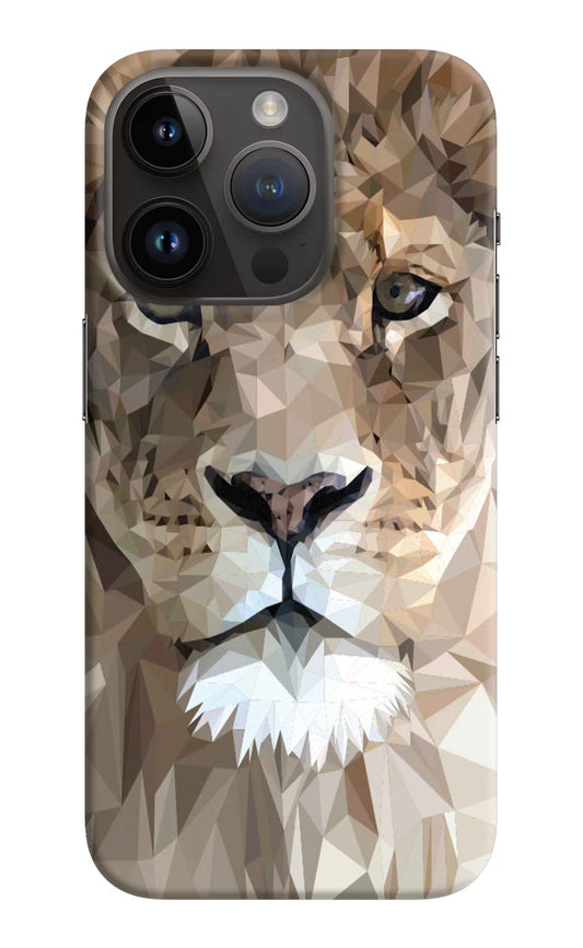 Lion Art iPhone 14 Pro Hard Case Back Cover by Casekaro