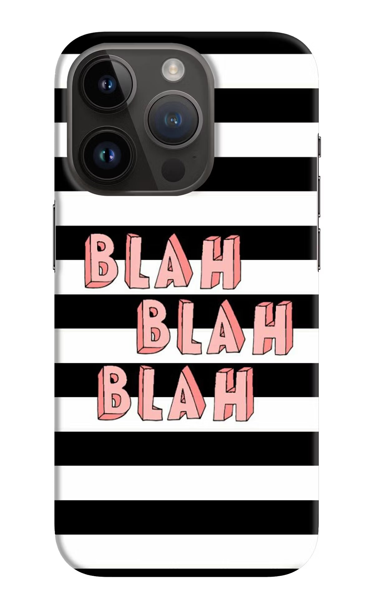 Blah Blah Blah iPhone 14 Pro Hard Case Back Cover by Casekaro