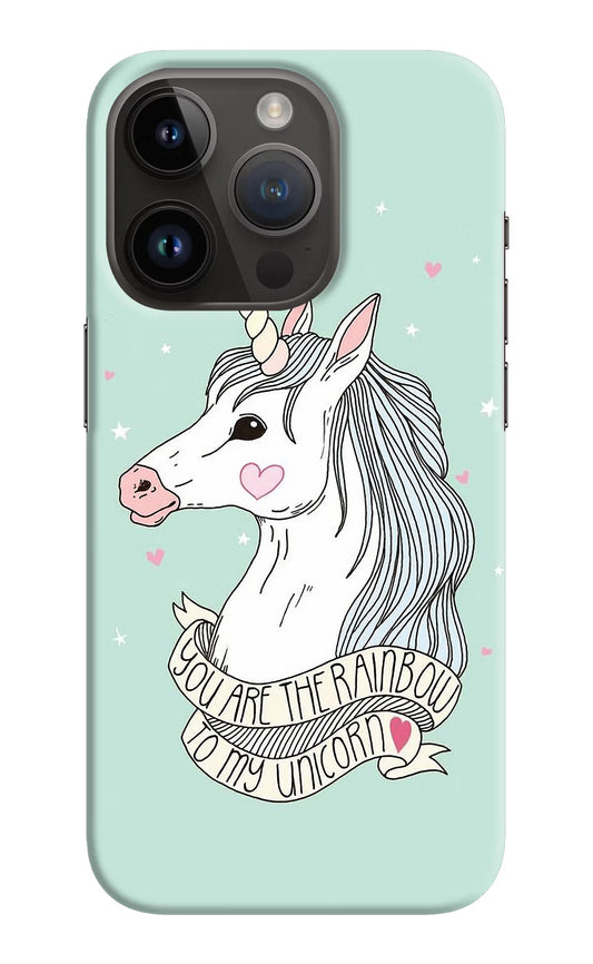 Unicorn Wallpaper iPhone 14 Pro Hard Case Back Cover by Casekaro