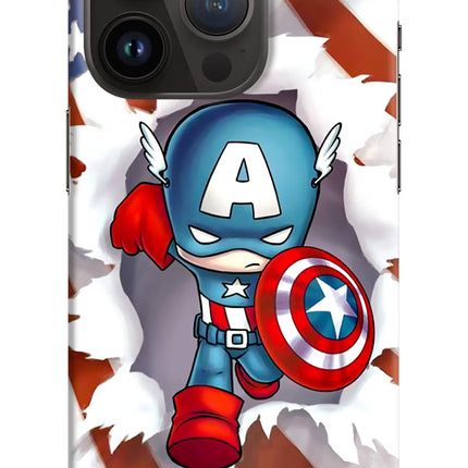Captain America iPhone 14 Pro Hard Case Back Cover by Casekaro