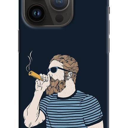 Smoking iPhone 14 Pro Hard Case Back Cover by Casekaro
