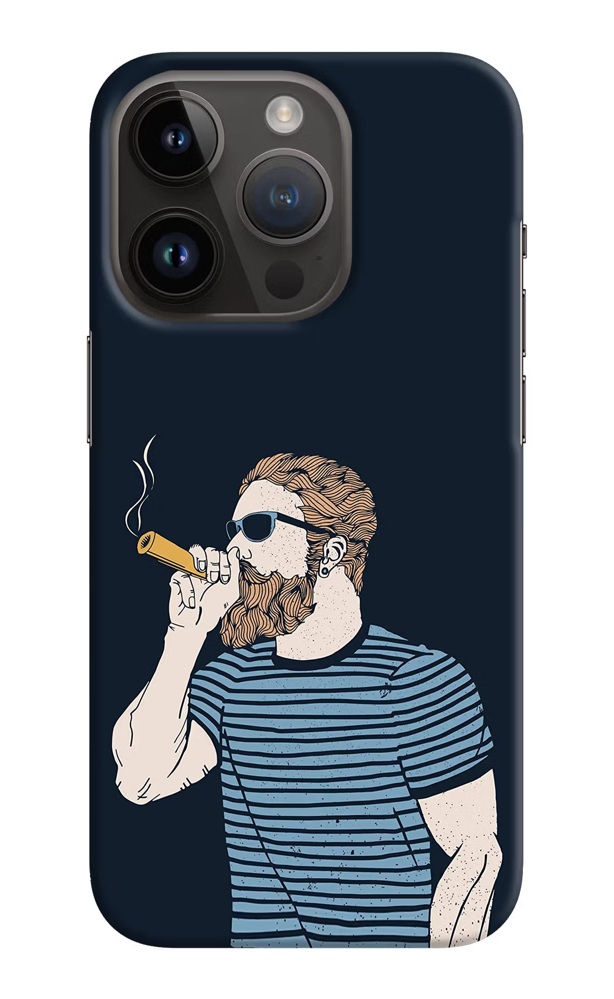 Smoking iPhone 14 Pro Hard Case Back Cover by Casekaro