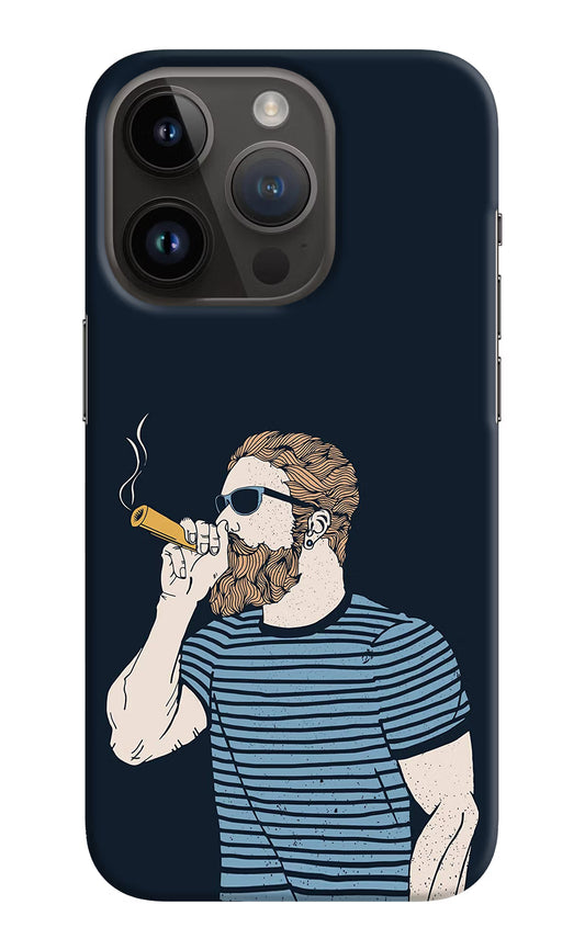Smoking iPhone 14 Pro Hard Case Back Cover by Casekaro