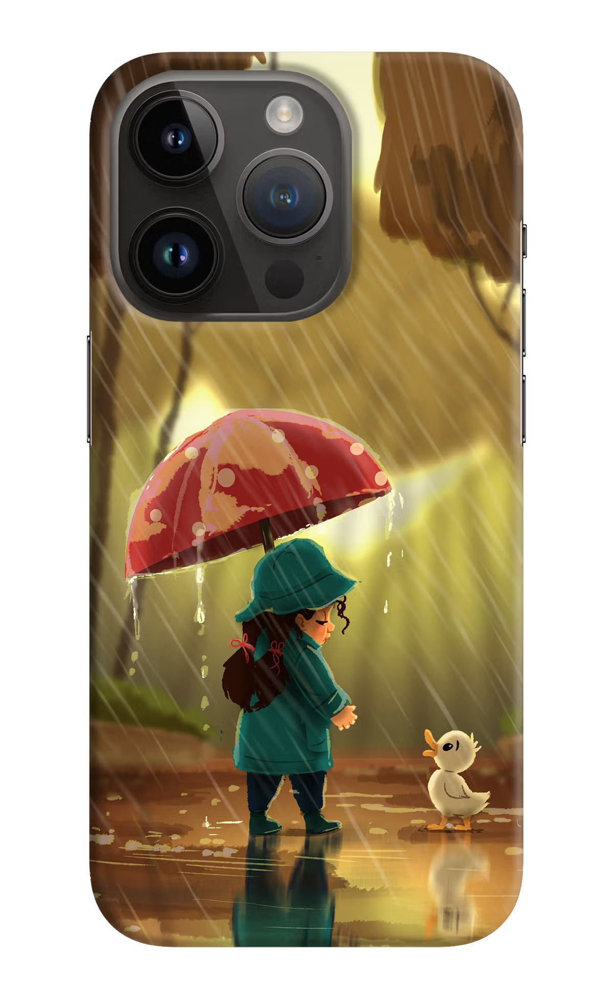 Rainy Day iPhone 14 Pro Hard Case Back Cover by Casekaro